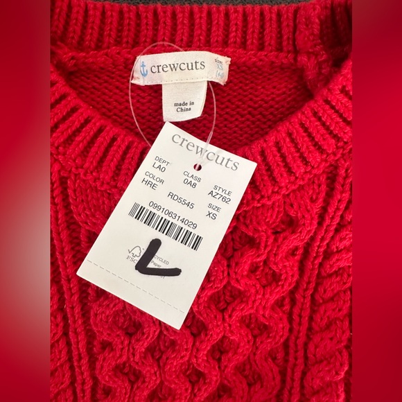J.Crew factory Kids' cable-knit fisherman sweater size xs - Picture 3 of 6